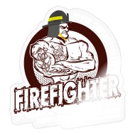 Feuerwehrmann Feuerwehr Tattoo Muskeln Geschenk' Sticker